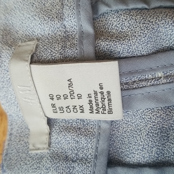 (10) H&M Blue Straight Leg Trouser ❤Pretty ❤️ Classic ❤️ Dressy ❤️ Work or Play - Picture 7 of 10